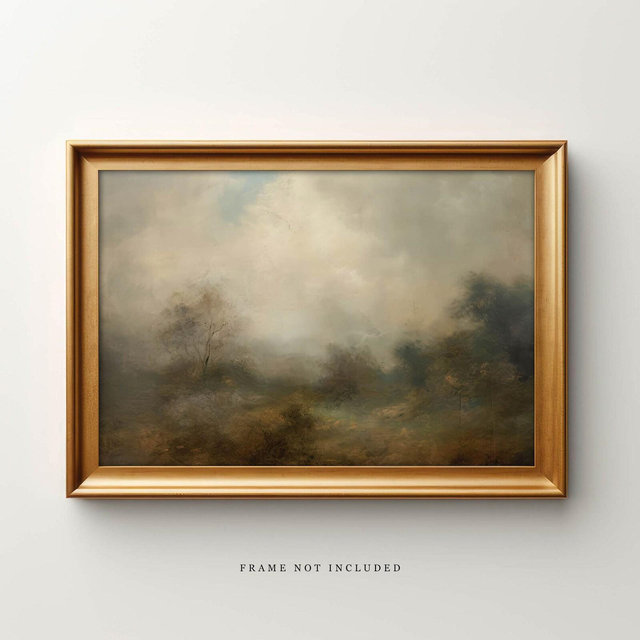 Vintage Landscape Art Print: Giclée Fine Art, Rolled Canvas