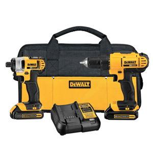 DEWALT 20V MAX Cordless Drill and Impact Driver, Power Tool Combo Kit , Includes 2 Batteries, Charger and Bag (DCK240C2)