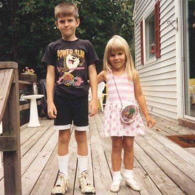 Youth picture of Marilyn and her older brother, Michael