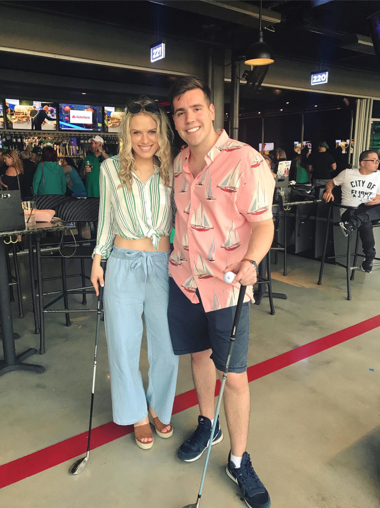 Top golf in Miami, Florida - part of our first trip
