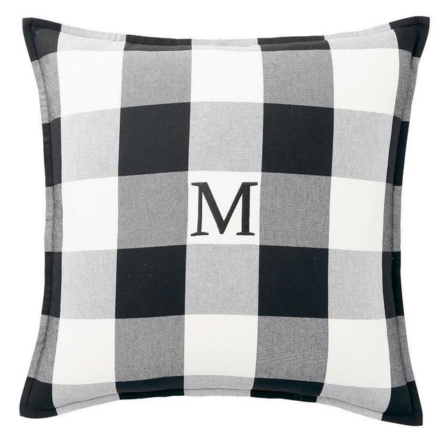 Buffalo Check Plaid Pillow Cover, 24", Black