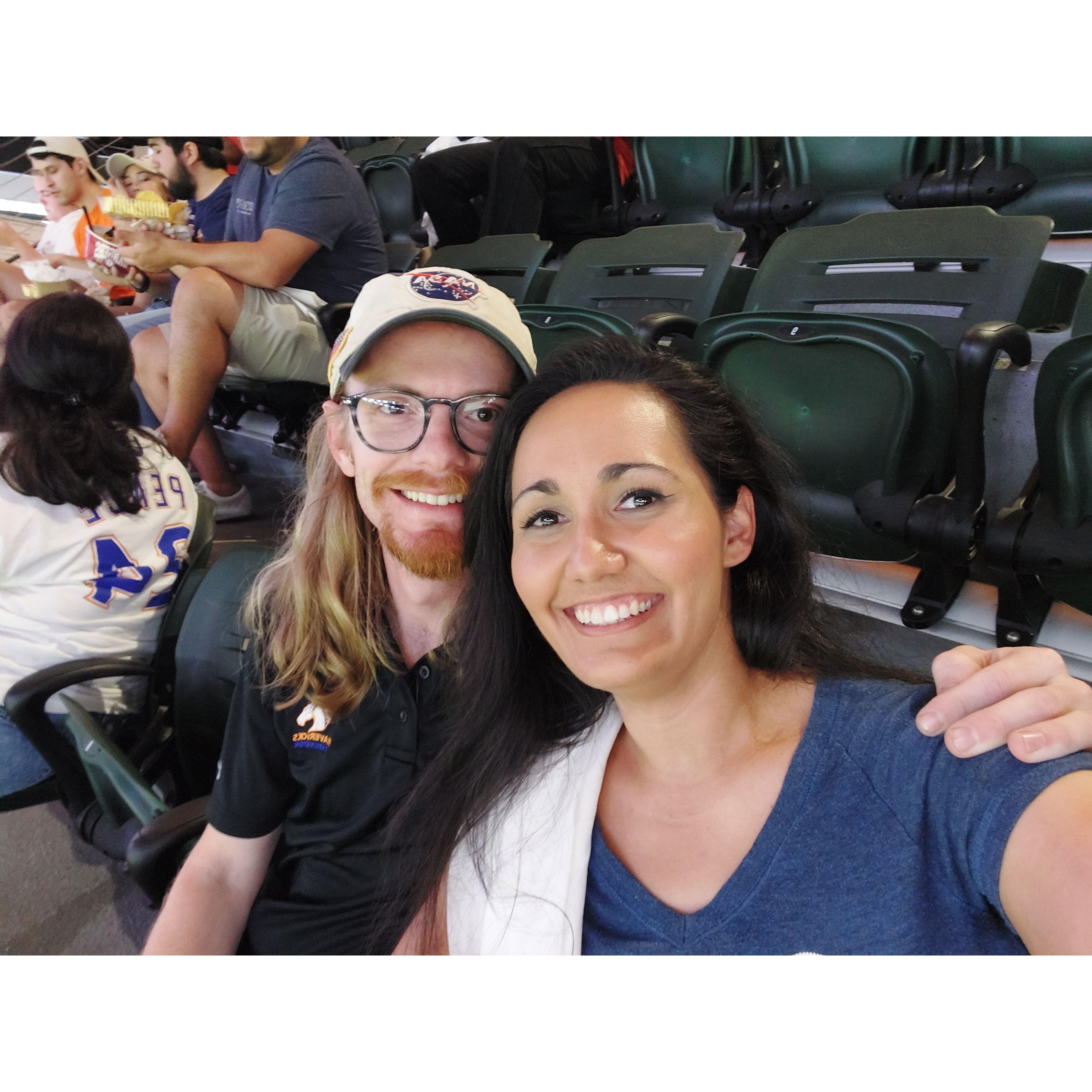 One of our first dates. Ranger's Ballgame Sept 2021