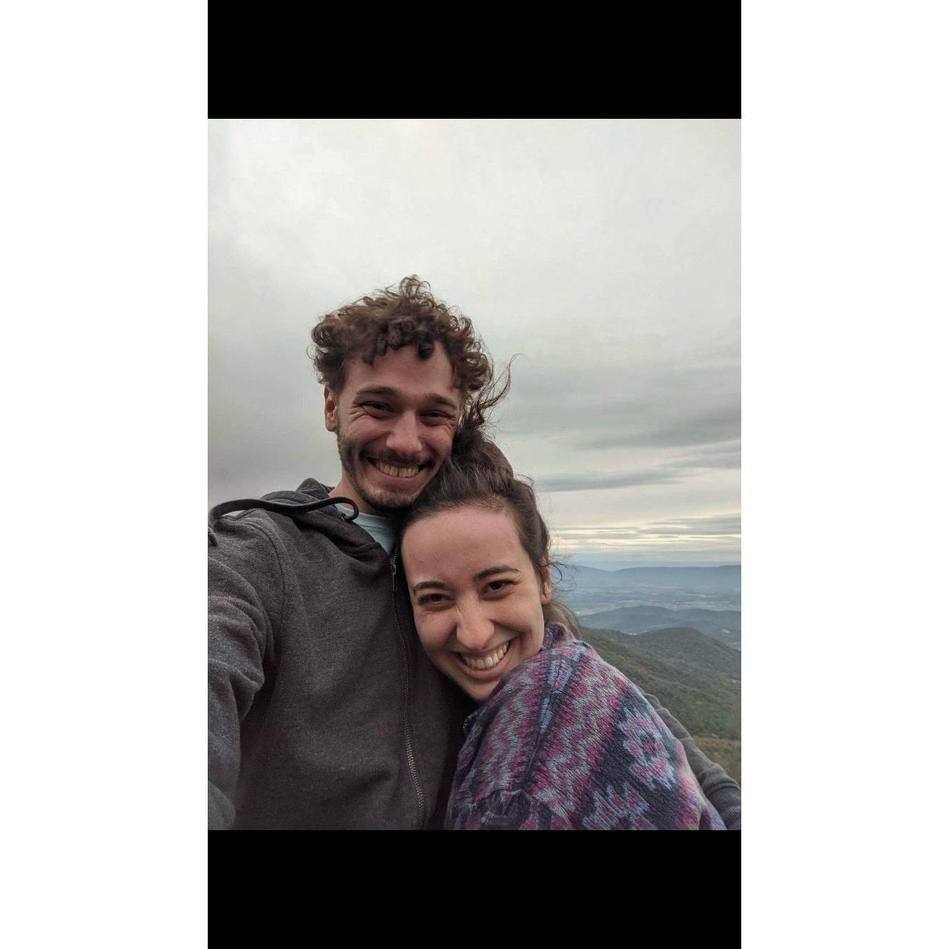 A photo from our first camping trip to Shenandoah National Park!