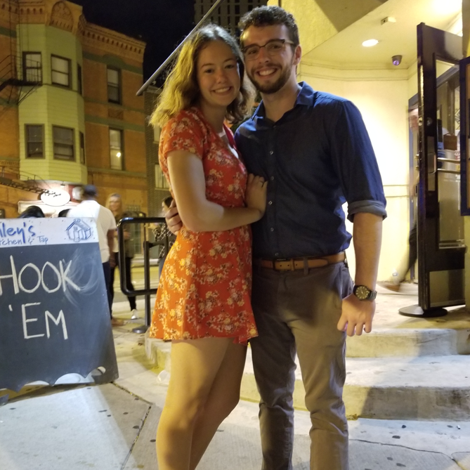 Our first picture together as a couple in October 2017 during a weekend in Chicago.