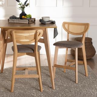 Dannell Mid-Century Modern Counter Stool, Set of 2