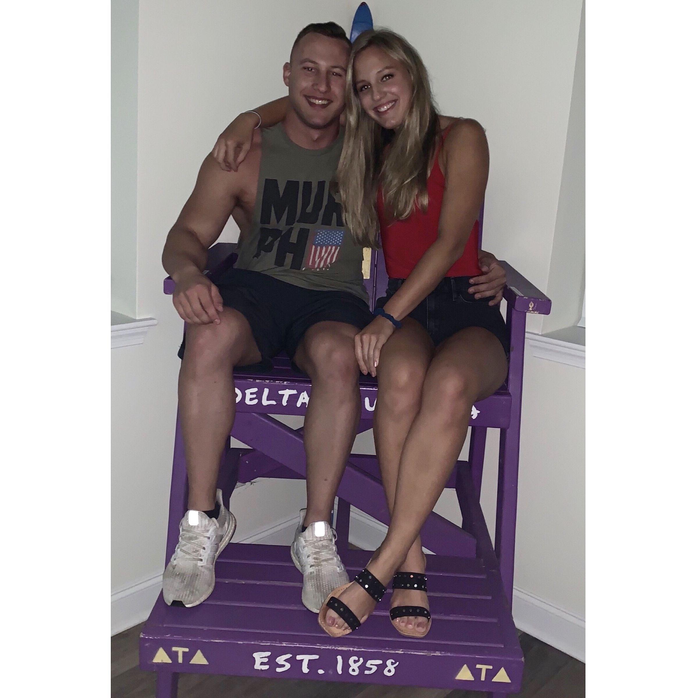 Our first ever picture together, taken at the house Connor lived in at college