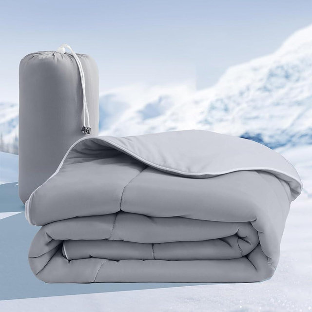Bedtter Cooling Blankets for Hot Sleepers - Summer Blanket Thin Lightweight Breathable Soft Double Side with Bag for Travel, Cooling Comforter for Couch Sofa, Keep Cool for Night Sweats, Grey 50x60