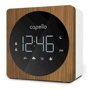 Digital Alarm Clock with Sound Machine Black/Larch - Capello®