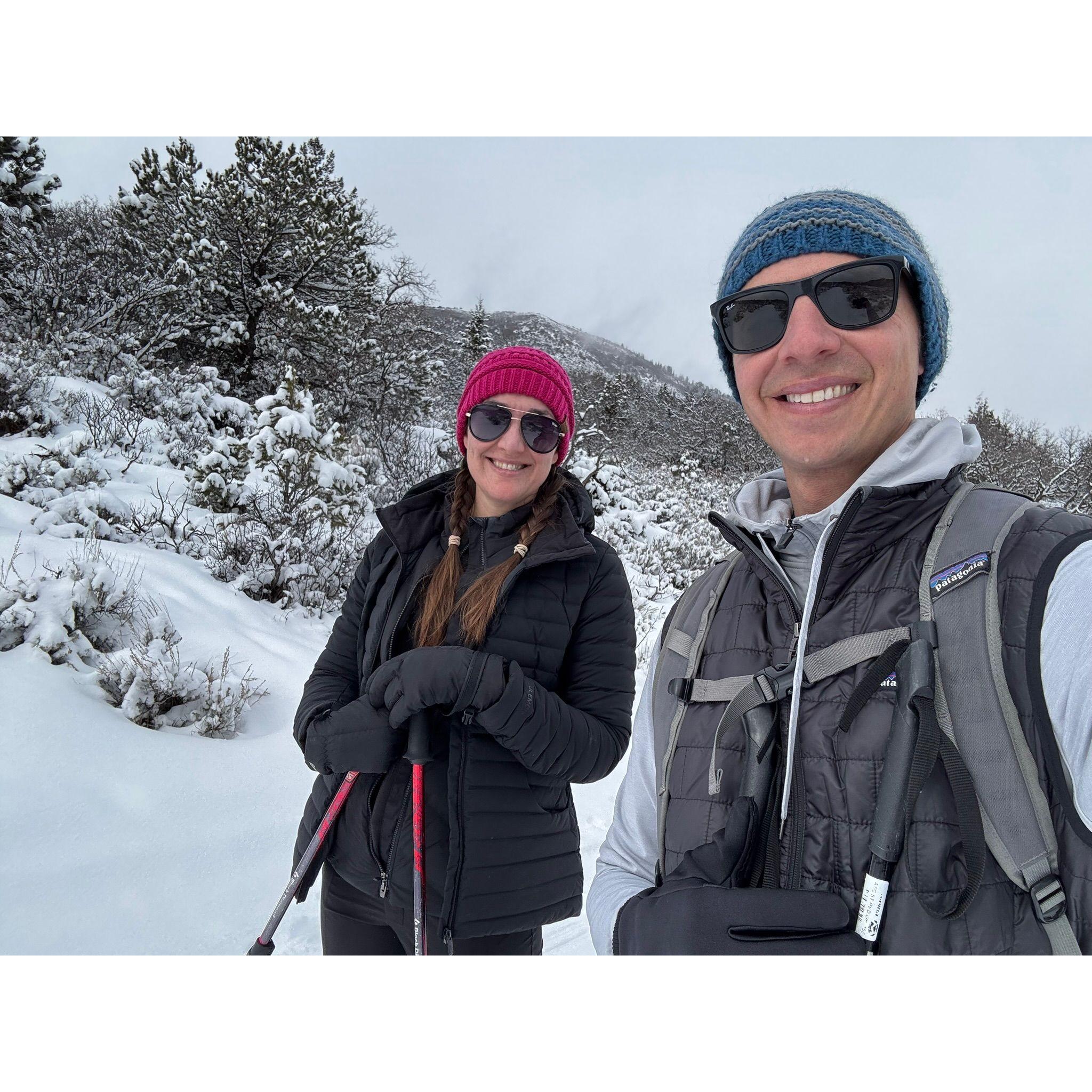 Cross country skiing in Carbondale, 2024