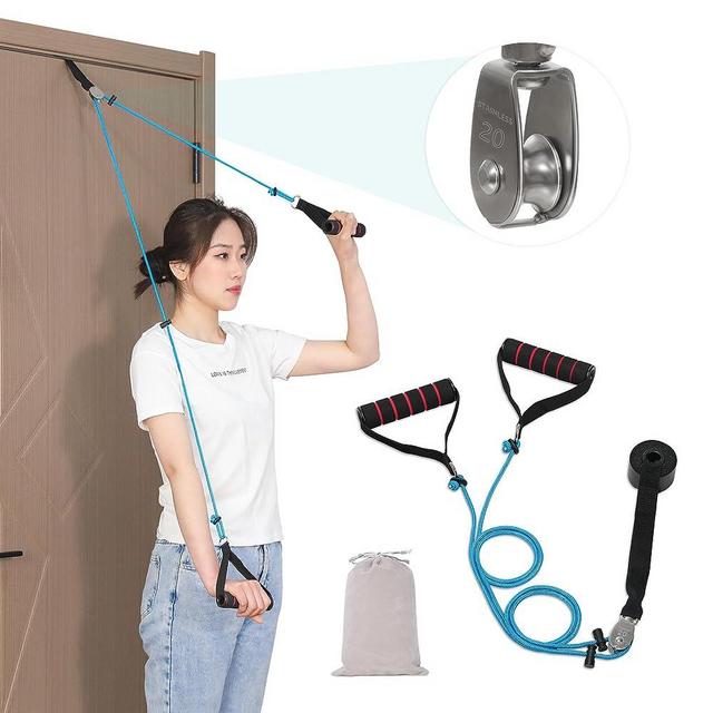 Fanwer Shoulder Pulley - Multi-Use Pulleys for Shoulder Rehab Over Door - Arm Rehabilitation Assisting Exercise Equipment for Rotator Cuff Recovery, Improve Flexibility Stretching, Range of Motion
