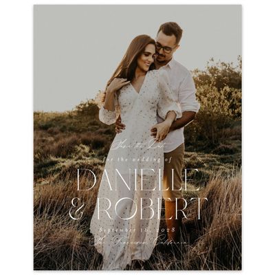 White Bordered Wedding Digital Save the Date - Orvieto Photo