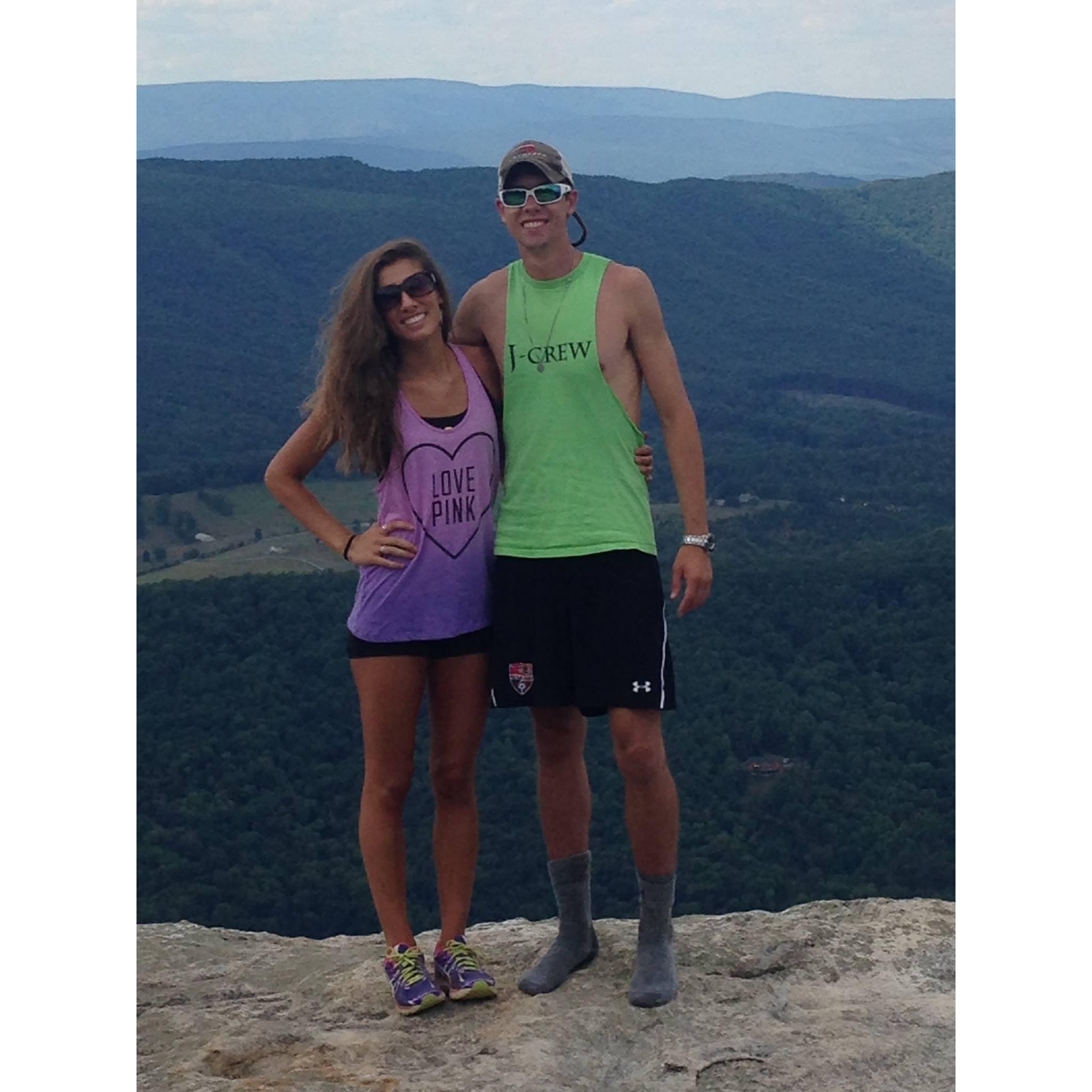 One of our last times hiking up to McAfees Knob