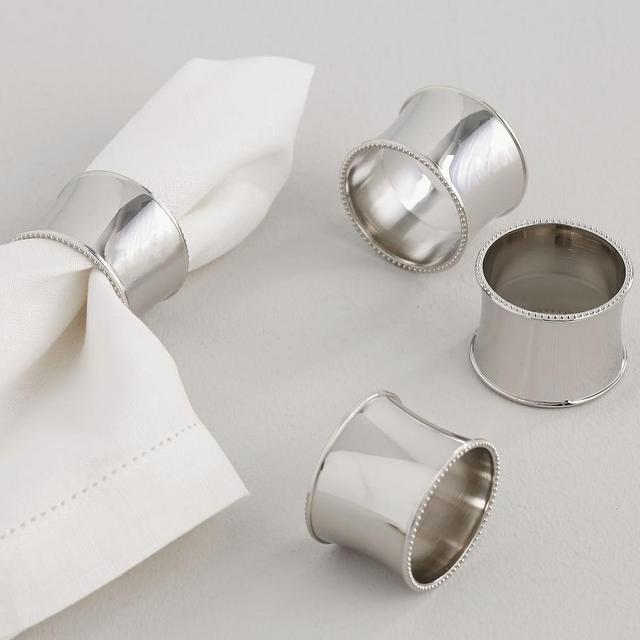 Harrison Beaded Edge Napkin Ring, Set of 4