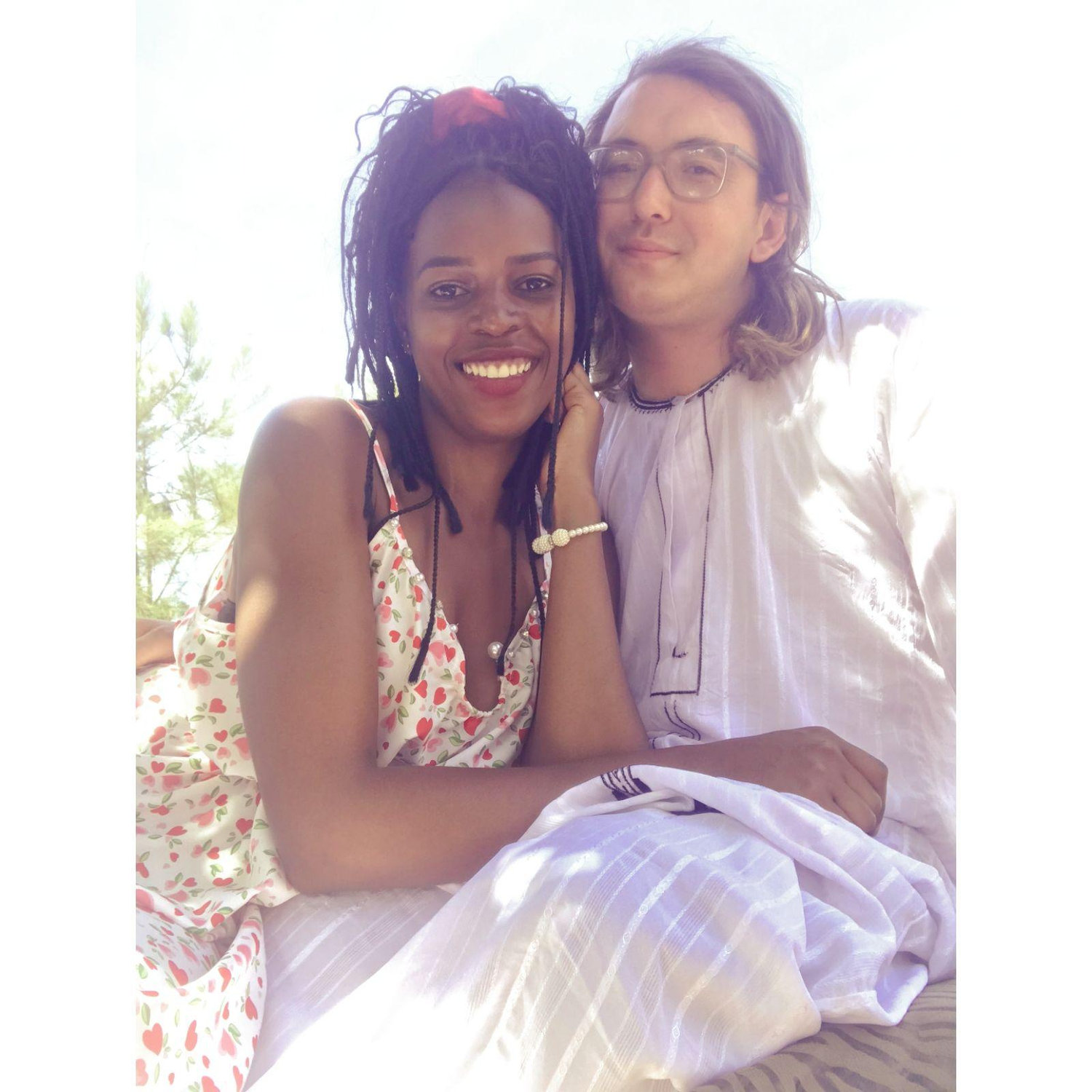 Special moment with my love dressed in the traditional Kanzu, winning my grandma's heart and she prayed a blessing for us and our relationship.