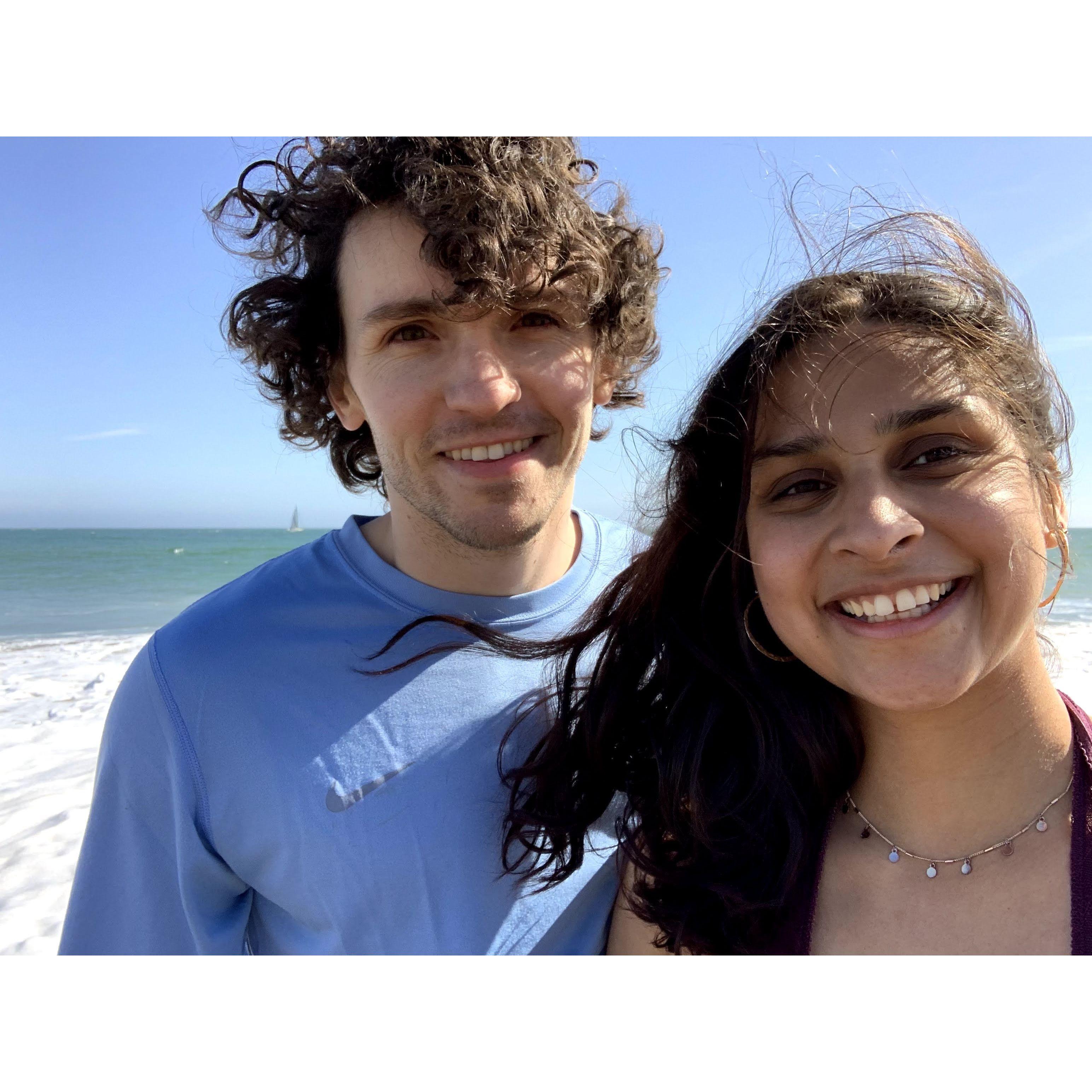 Seabright beach, CA somwhere during our first year of medical school.