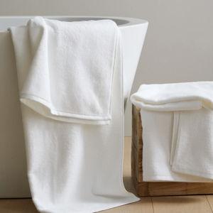 Turkish Ribbed Quick Dry Bath Towel (Set of 2) in White