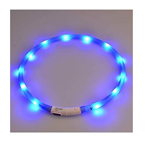 LED Dog Collar,USB Rechargeable Glowing Dog Collars, Light Up Collar Improved Pet Safety &Visibility at Night, 3 Flashing Modes,Water-Resistant Lighted Collar Fits For Small Medium Large Dogs