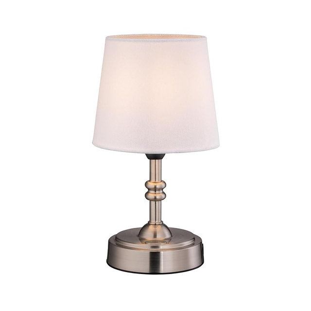 O’Bright Seraph Mini – Cordless LED Table Lamp with Dimmer, Built-in Rechargeable Battery, 3-Level Brightness, Patio Table Lamp, Bedside Night Lamp, Ambient Light for Restaurant, Brushed Nickel