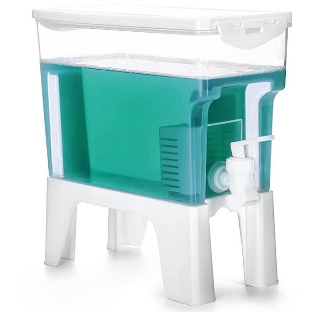 Conworld Liquid Laundry Detergent Dispenser with Spigot, Plastic Drink Dispenser for Fridge，Laundry Soap Dispenser, Laundry Room Organization, Fabric Softener Dispenser for Laundry Room，122.5oz