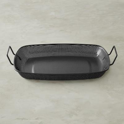 High-Heat Nonstick Steel Grill Roasting Pan, XL