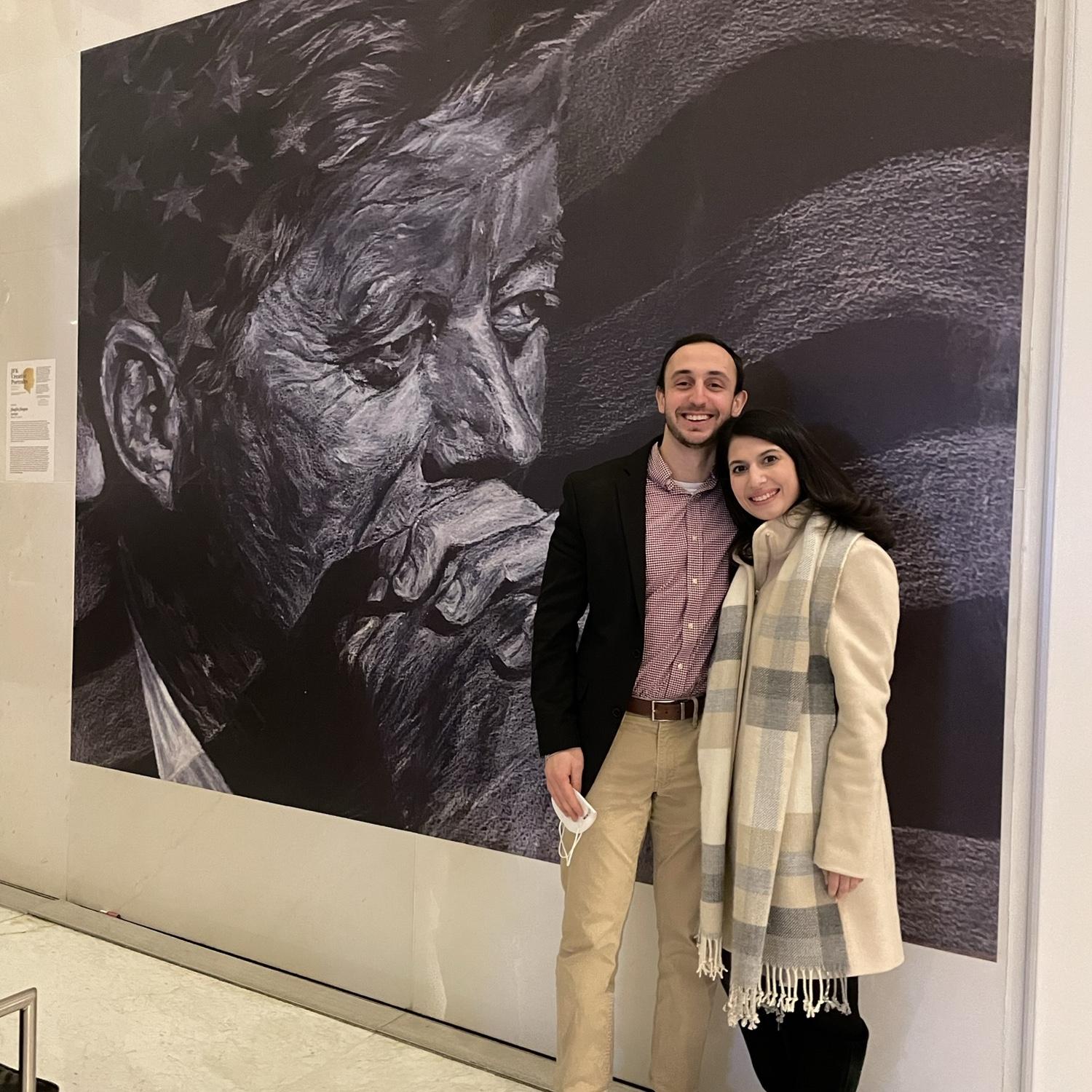 One of our early dates as a couple at the Kennedy Center. Little did Becky know, she would be dating a bald man months later.