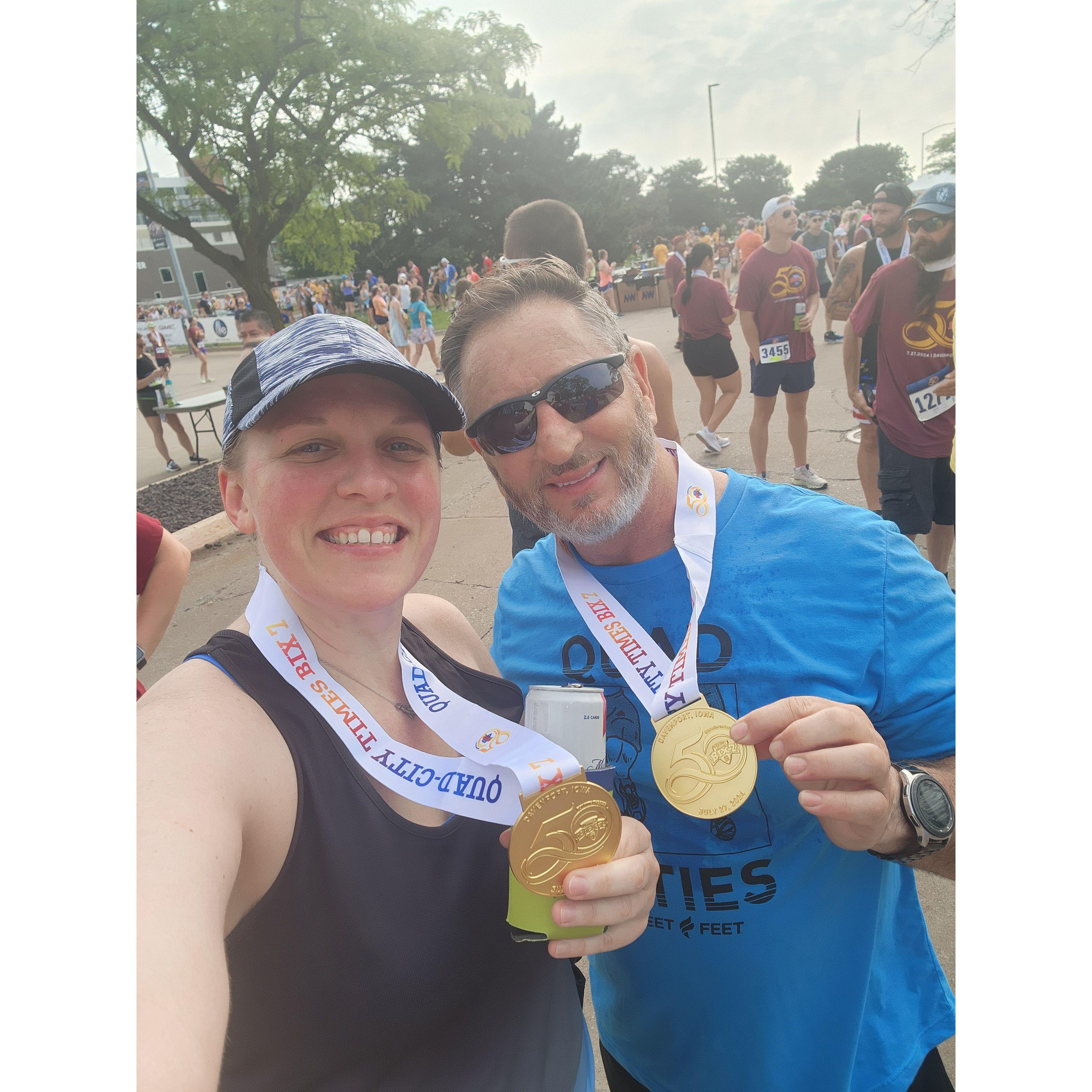 Bix 7 road race (we might have only ran 2 miles.... shhhh) - July 2024.