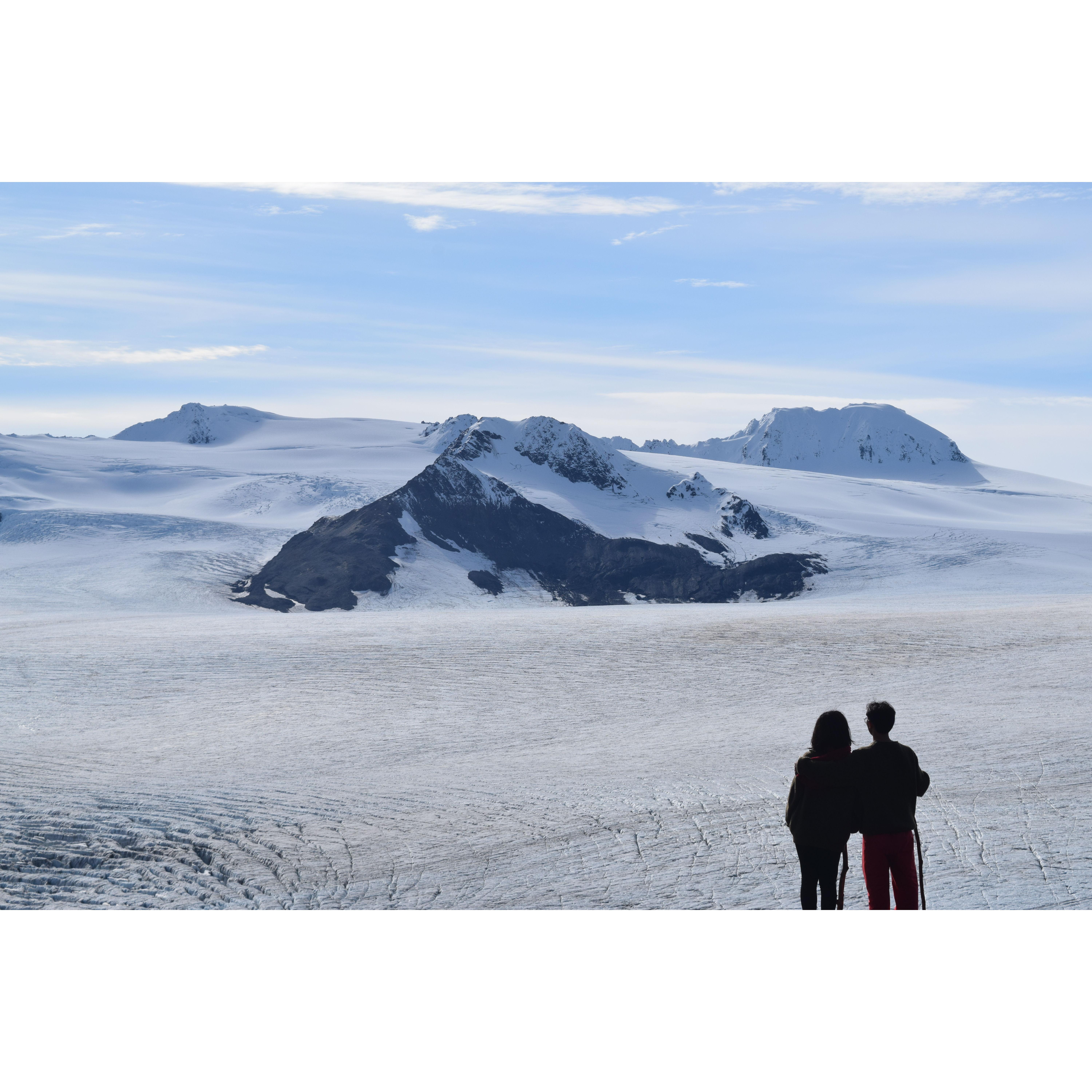 In the peak of the mountain, the most amazing scenery we saw.