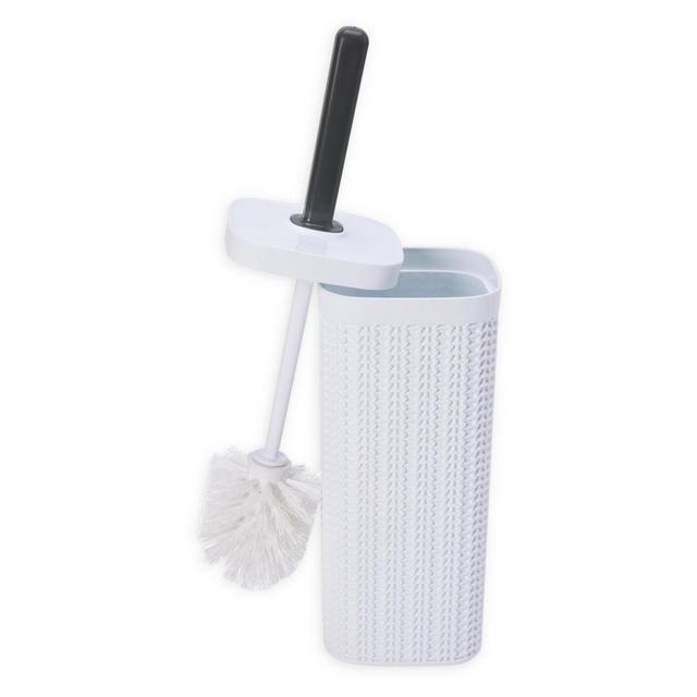 Bath Bliss Sailor Knot Toilet Brush Set in White