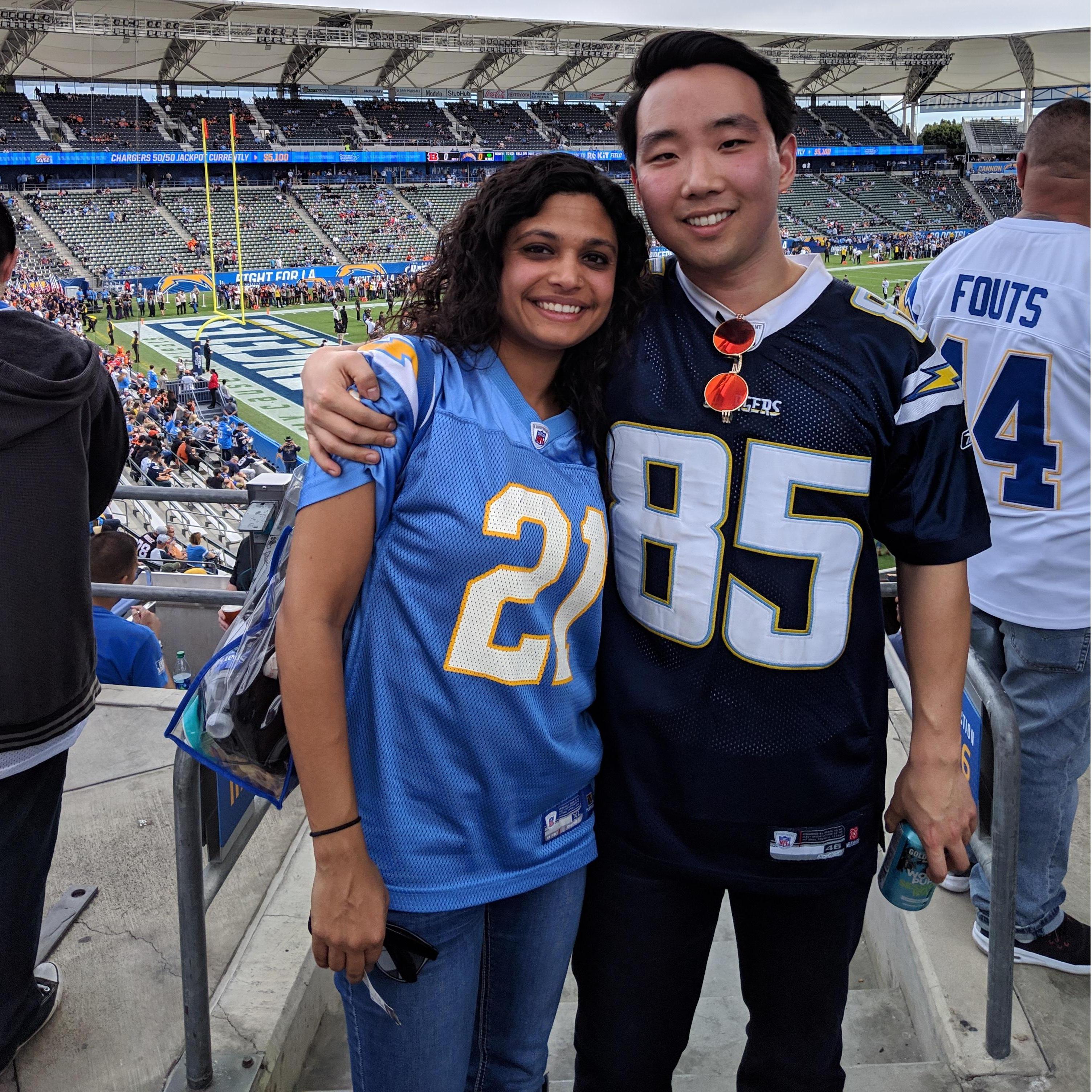 At our first Chargers game