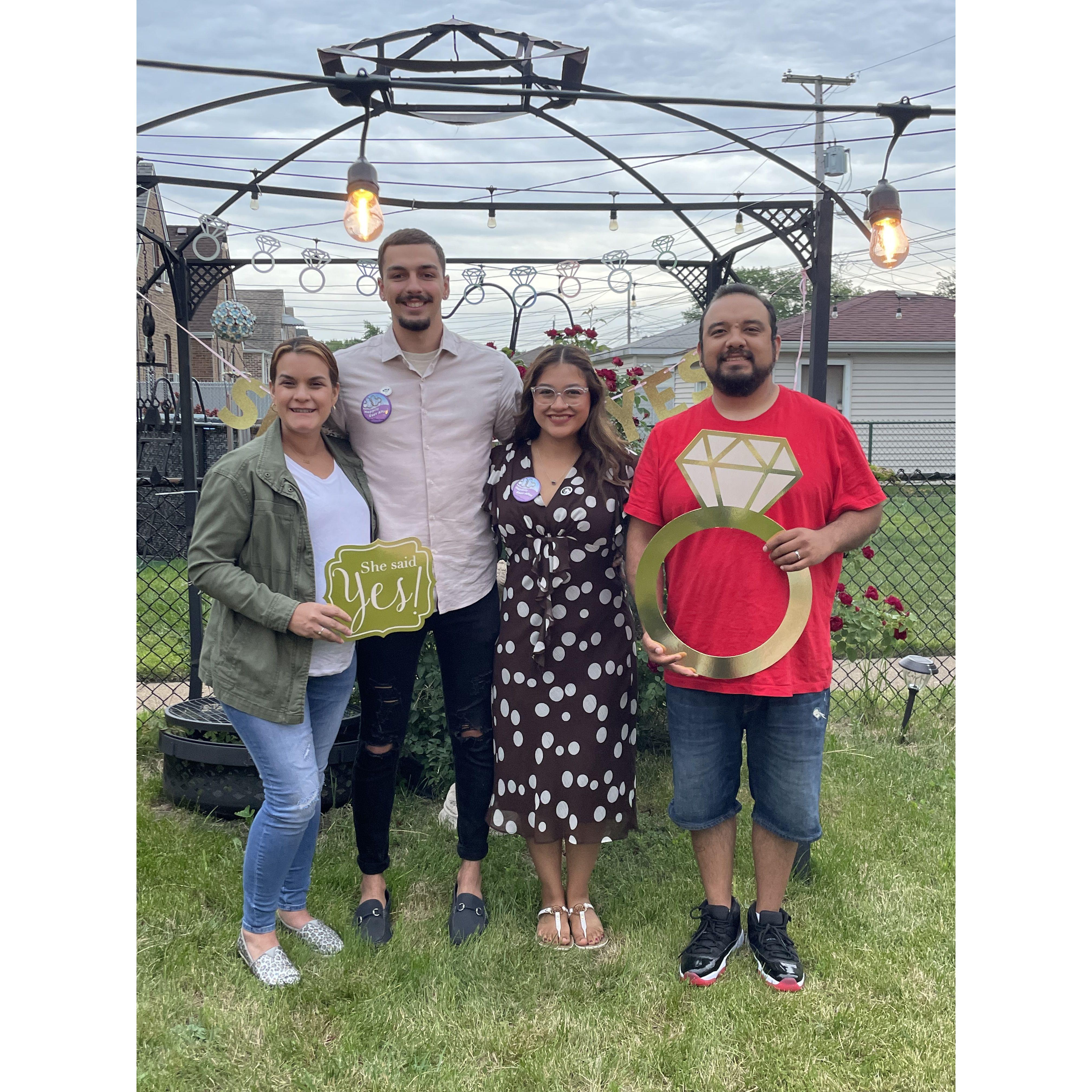 Andrea's MOH and the officiant!