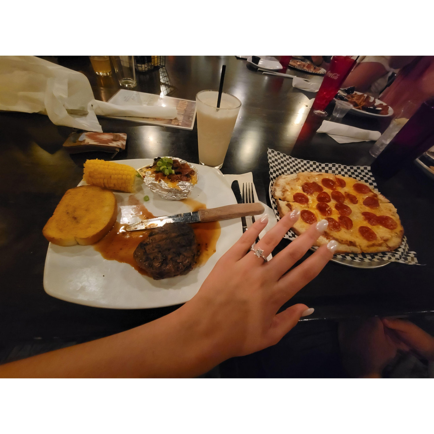Our First Meal as an engaged couple!