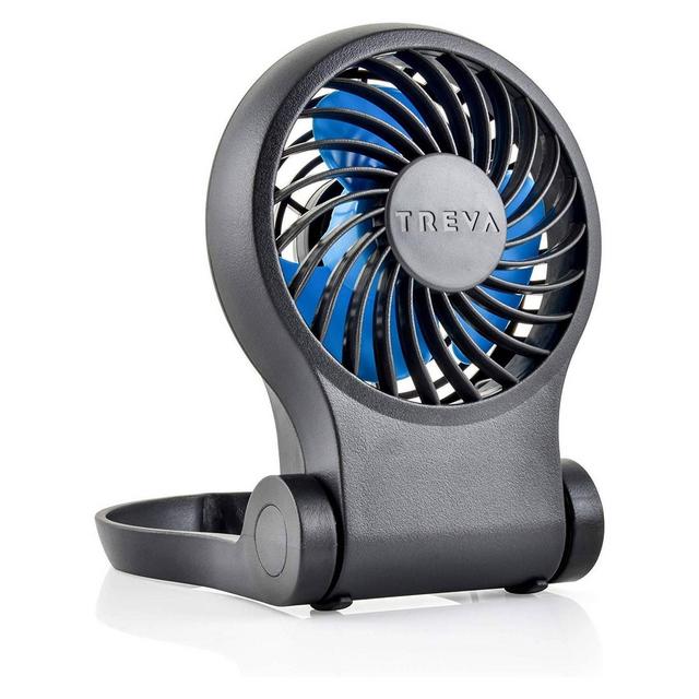 TREVA 3.5" Battery/USB Fan with AC Adapter - Gray