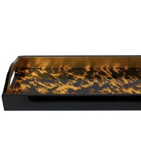 Tortoiseshell Lacquer Bar Tray-20X8