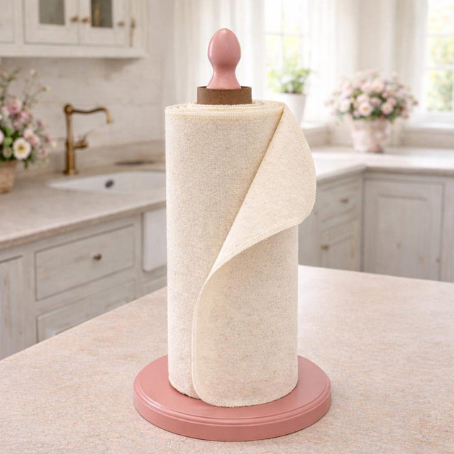 Organic Reusable Paper Towels - Unbleached Cotton Flannel - 1 Ply - 12" by 10" - Set of 4, 12 Or 24