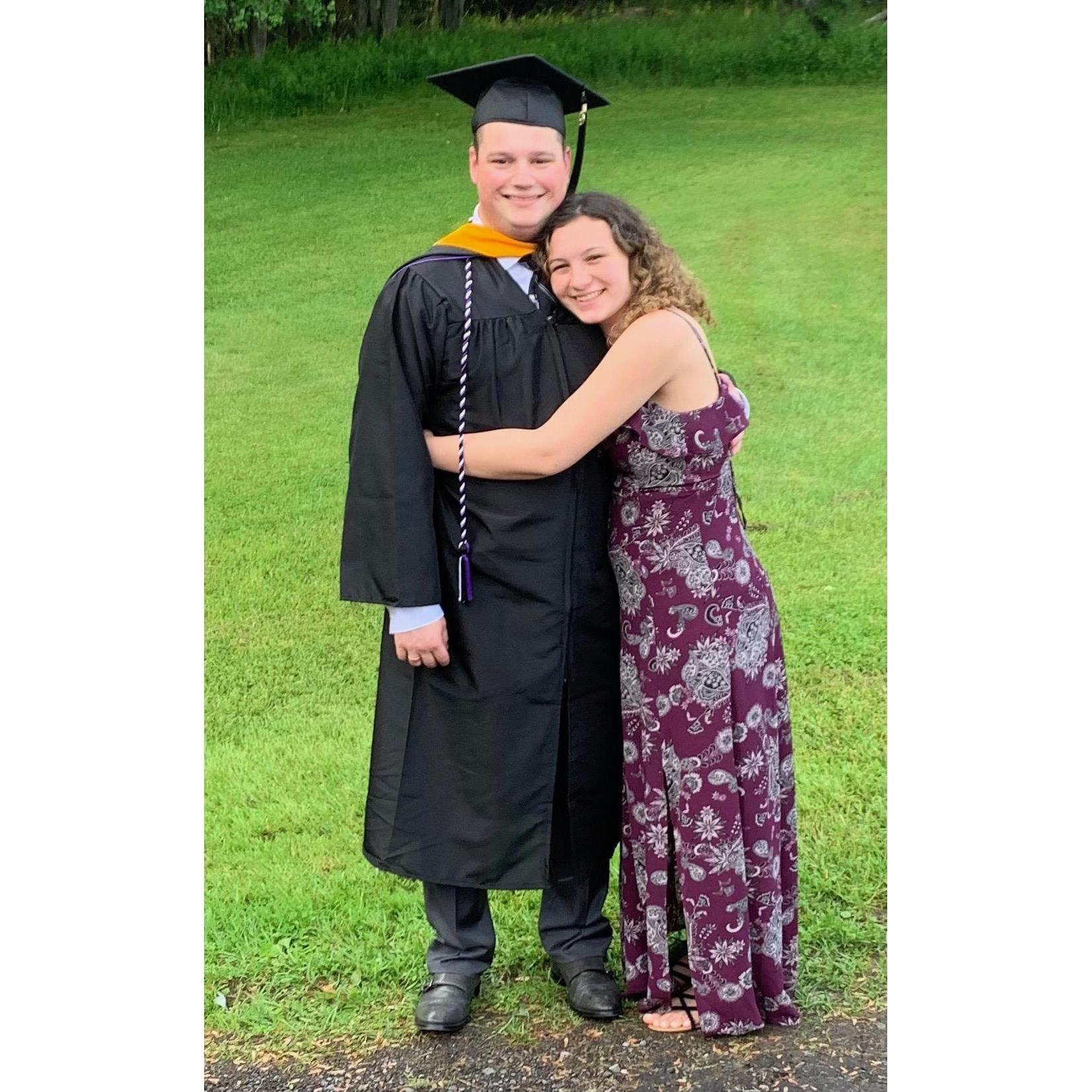 Chris' graduation at the University of Scranton 2019