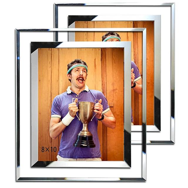 8x10 Picture Frame Glass Picture Frames 8x10 Wall and Tabletop Display Frame - 2 Pack