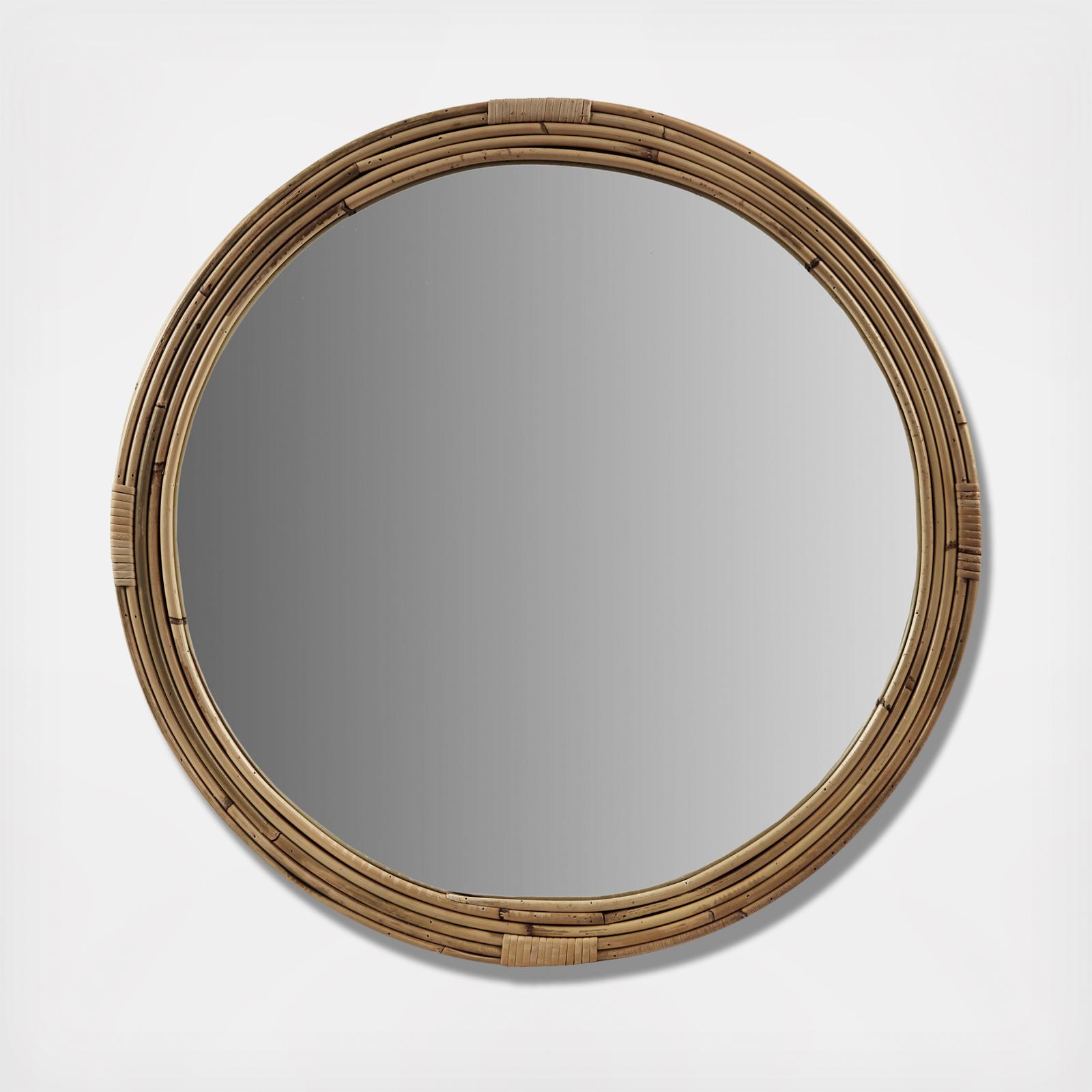 Martha Stewart, Luna Natural Rattan Round Wall Mirror | Zola