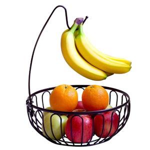 Deco Brothers Fruit Bowl with Banana Holder, Bronze