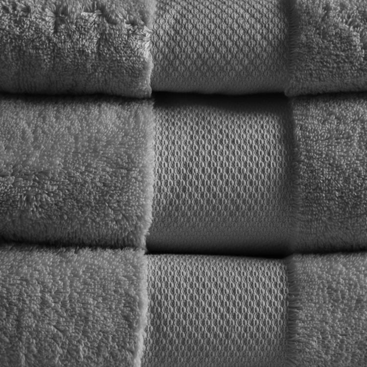Madison Park - Aubrey 6 Piece Jacquard Towel Set - Black