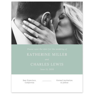 Green Wedding Digital Save the Date - Stevens Photo