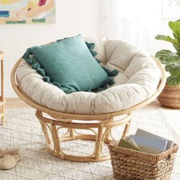 Elora Ivory Papasan Chair Cushion - World Market