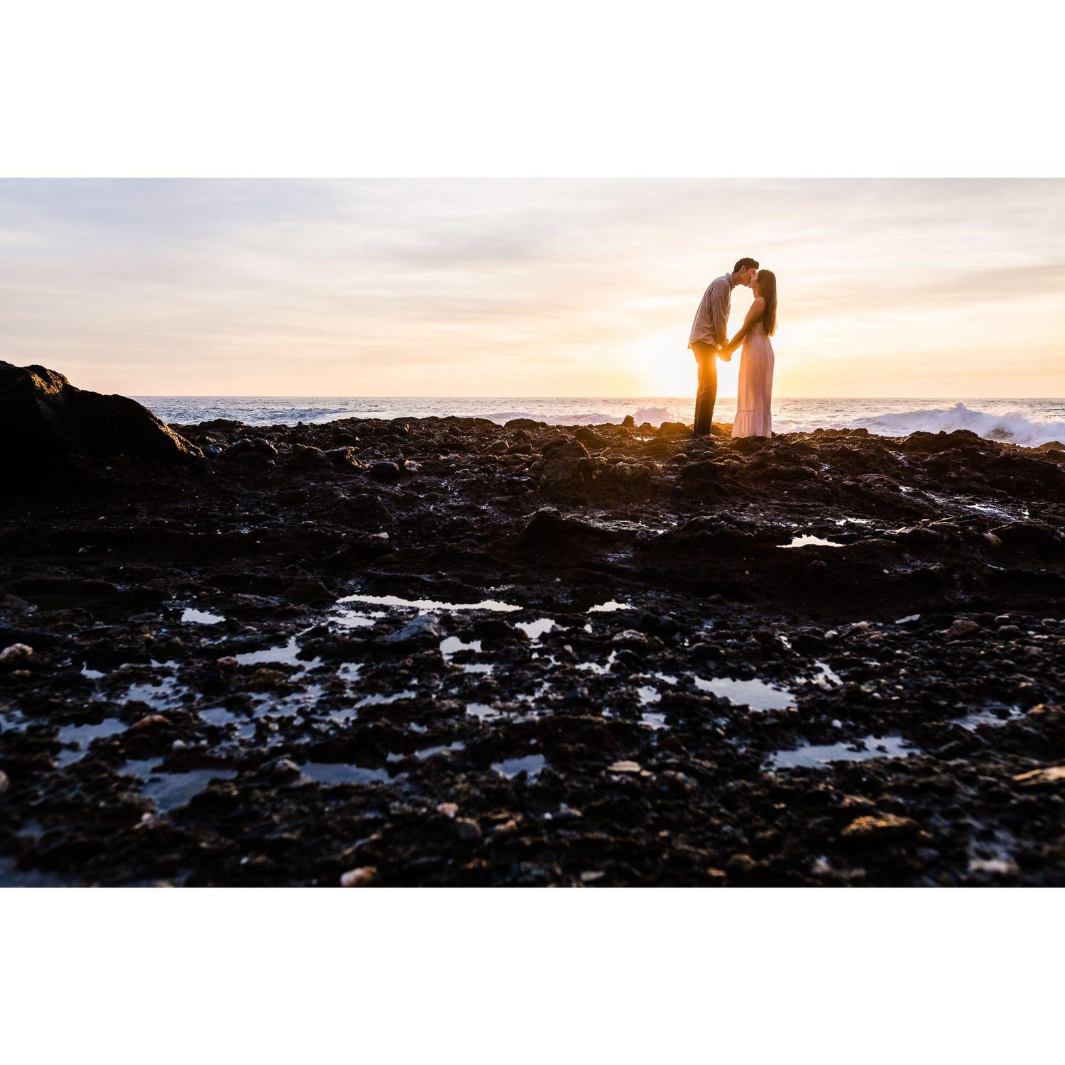 Sunset beach walk