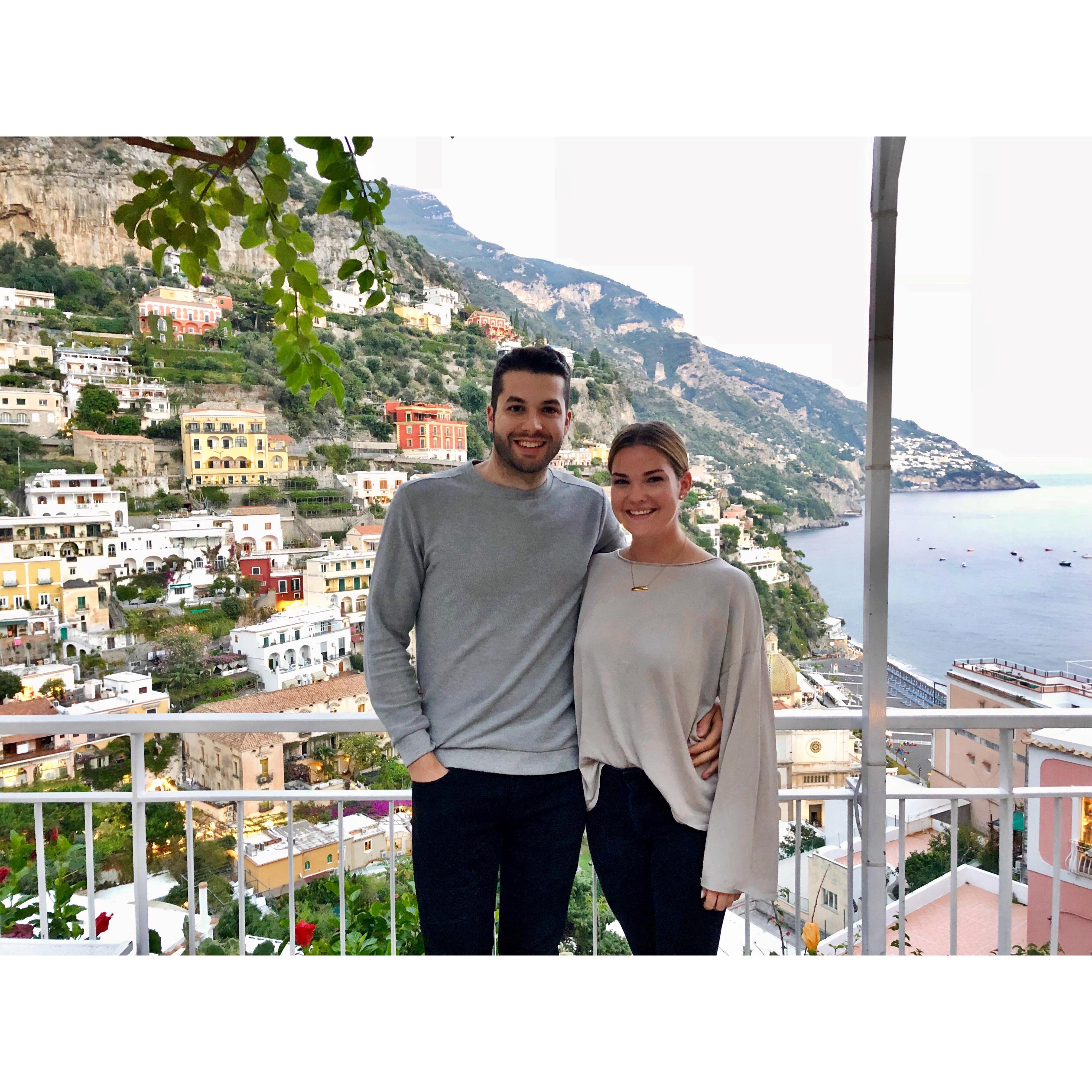 At the Hotel Poseidon in Positano on our trip to Italy in 2018