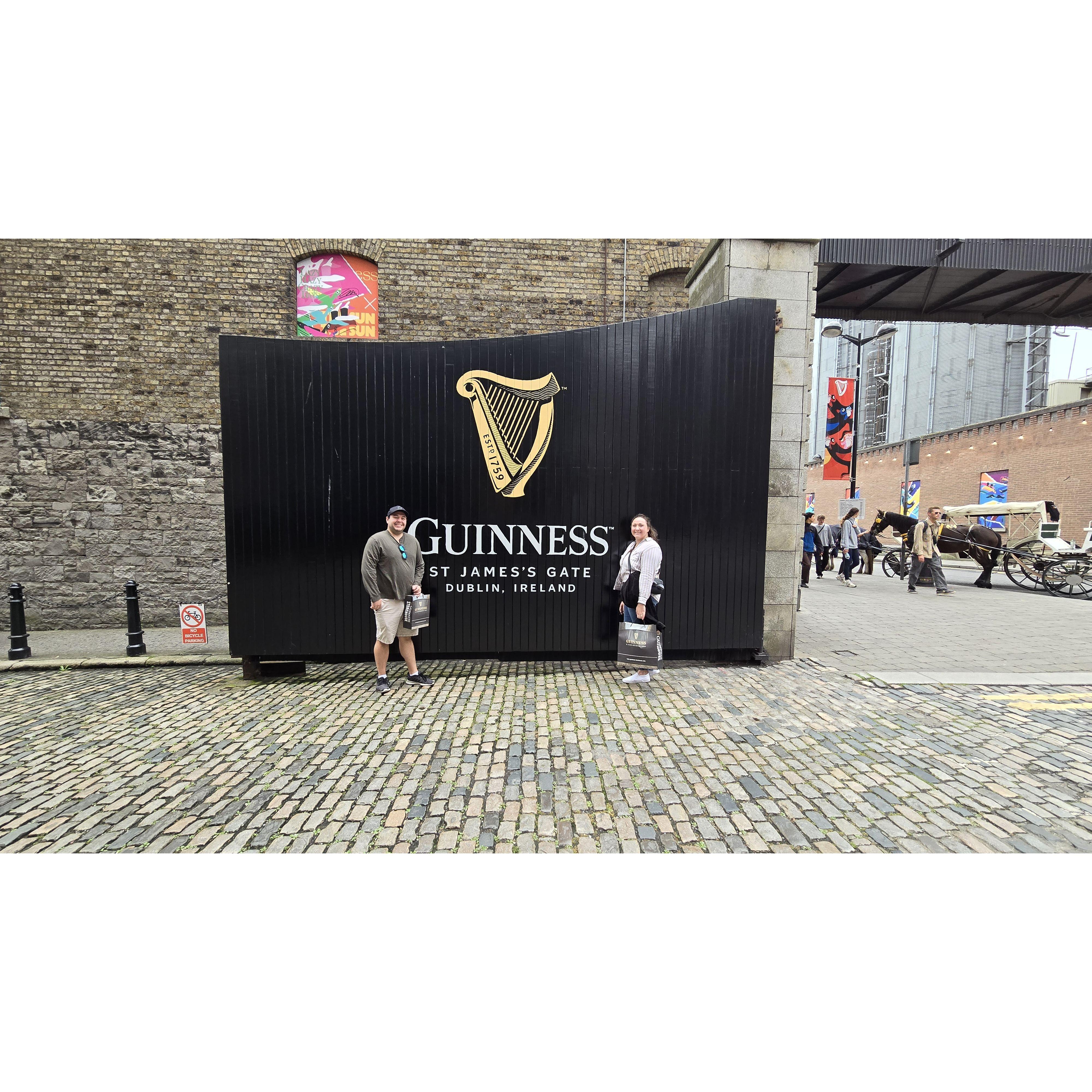 Visiting the Guinness factory in Dublin, Ireland