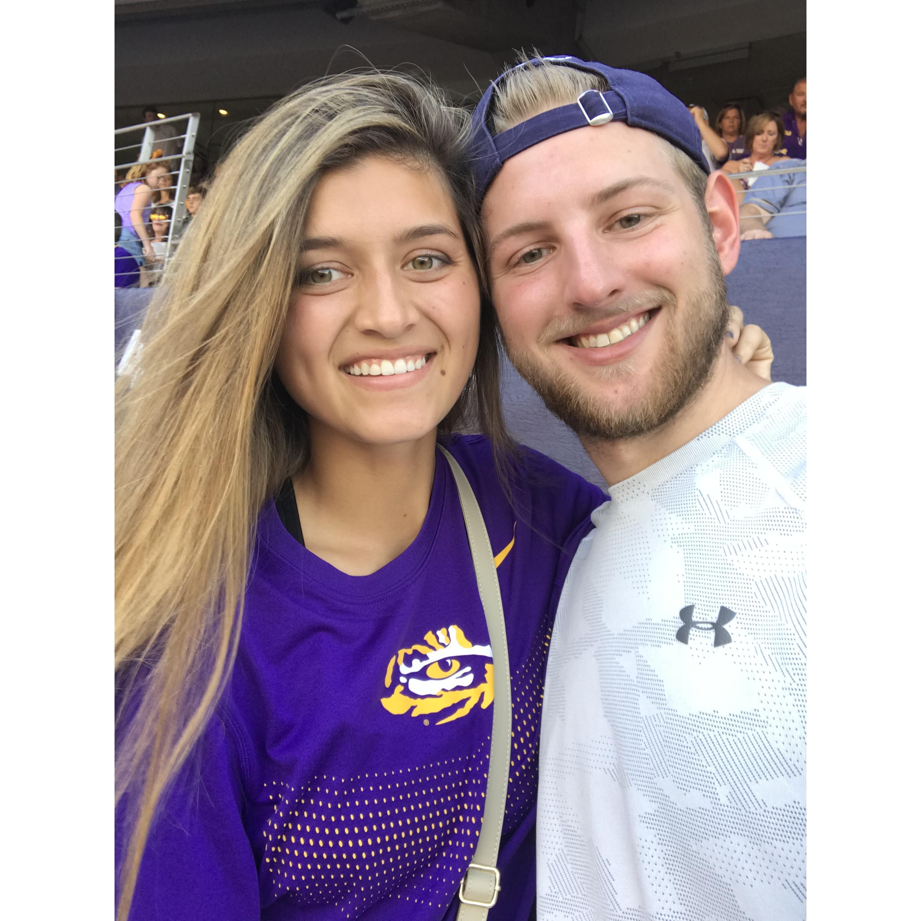 Andrea's first LSU game. GEAUX TIGERS!!