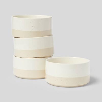 23oz 4pk Stoneware Catlett Cereal Bowls White - Threshold™