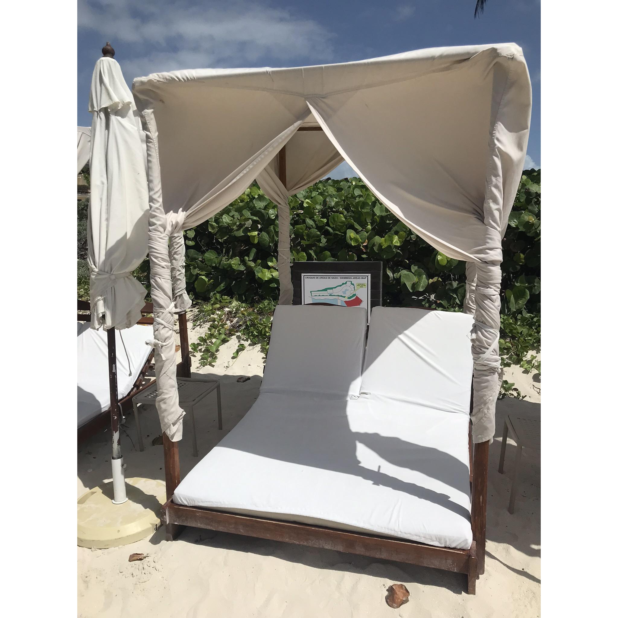 Cabanas on the beach. Open to everyone first come, first served