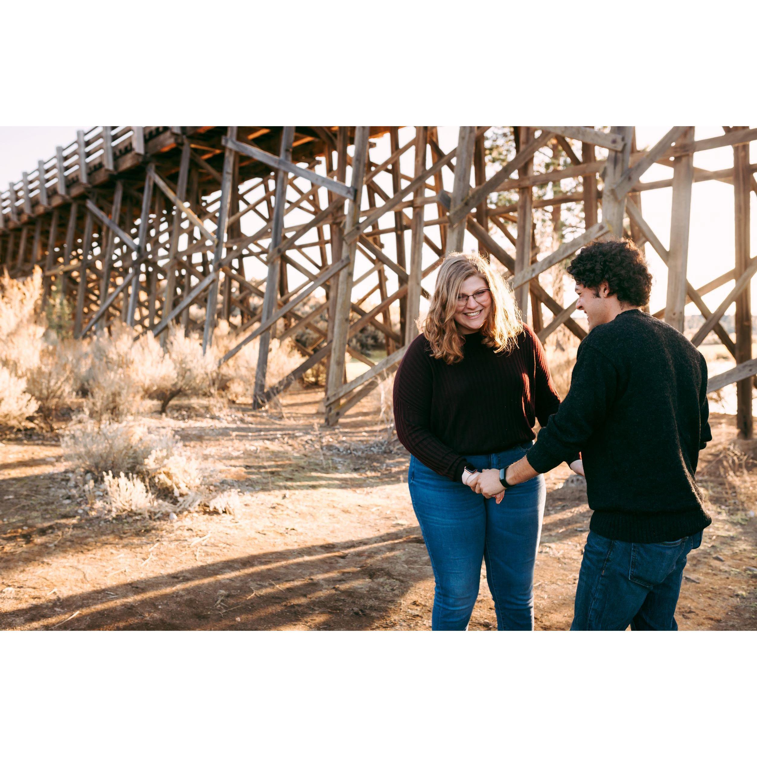 First thought: Hockey Pokey with grandma to stay warm