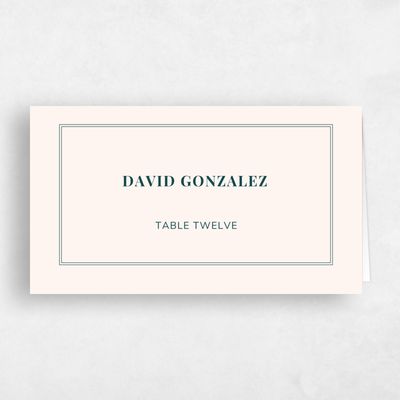 Green Wedding Place Card - Layton