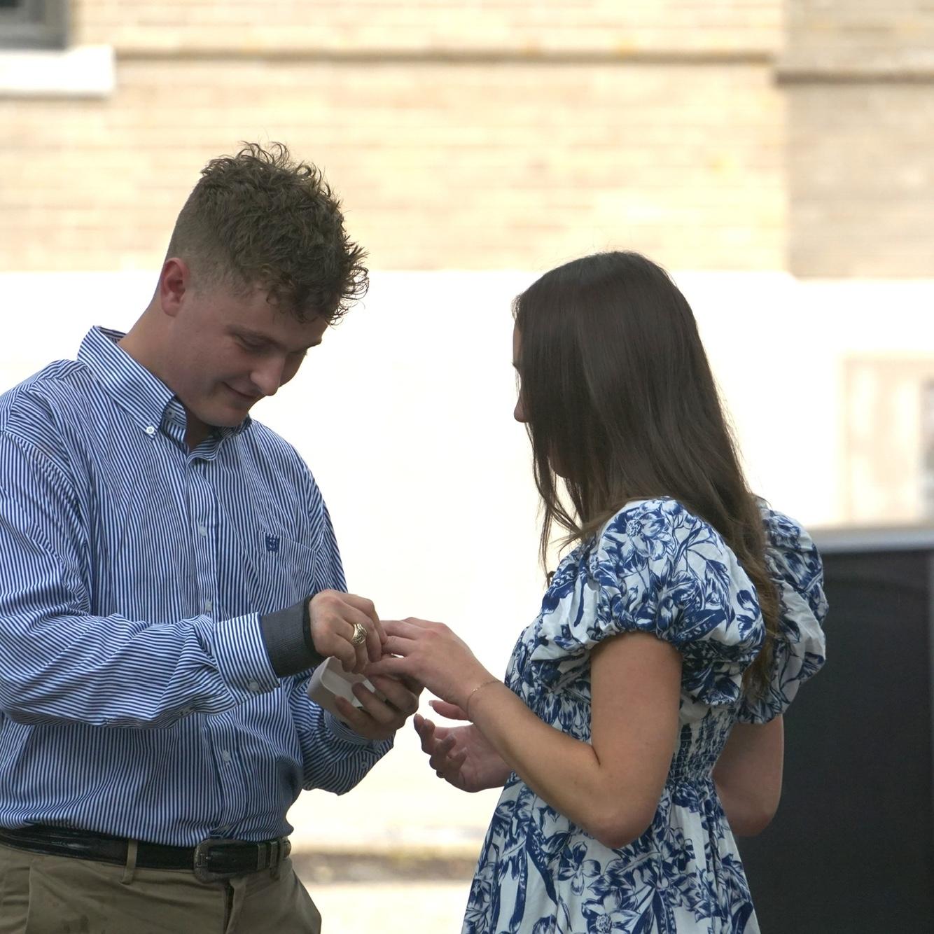 Mac giving me the ring!